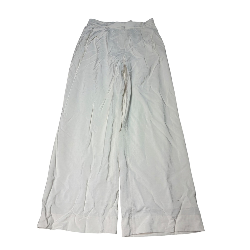 Abercrombie & Fitch Sloane Tailored Pant Cream Wide Leg Pleated Womens Size 30